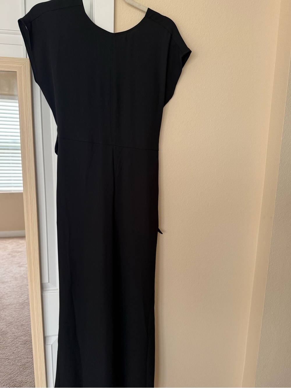 LOFT Black Jumpsuit with Cap Sleeves